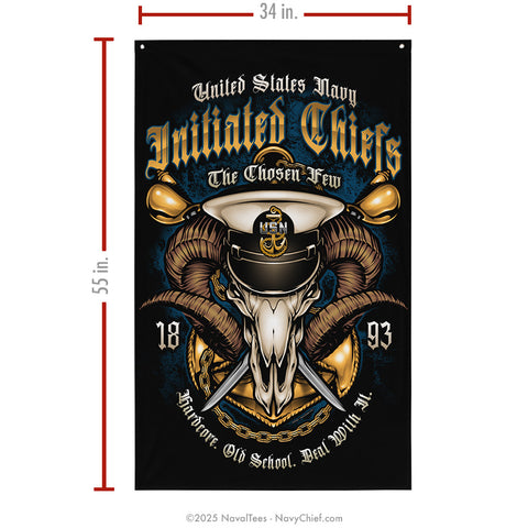 "Initiated Goat Skull" Flag | 55" x 34"