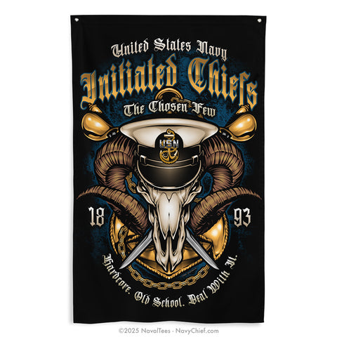 "Initiated Goat Skull" Flag | 55" x 34"