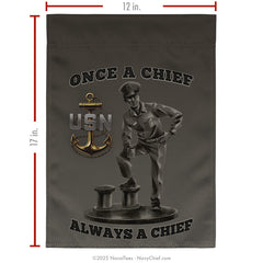 "Chief Statue" Garden Flag | 12" x 17"