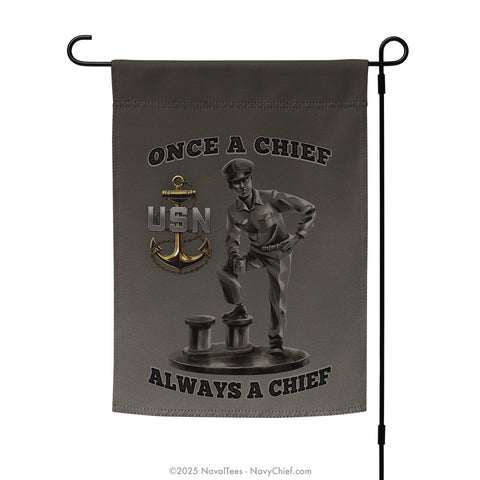 "Chief Statue" Garden Flag | 12" x 17"