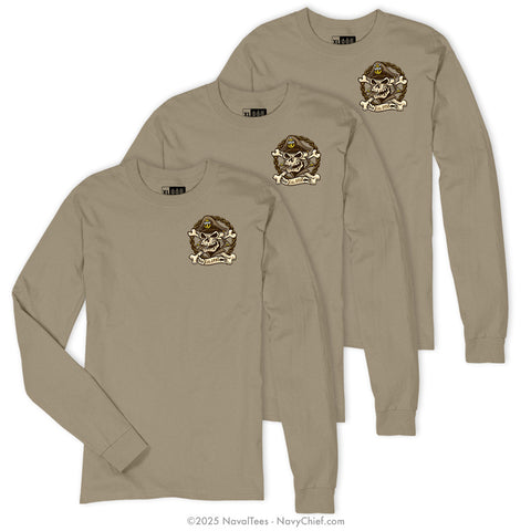 "CPO Brew" Long Sleeve Tee | Khaki