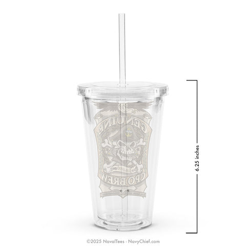 "CPO Brew" - 16oz Clear Plastic Tumbler