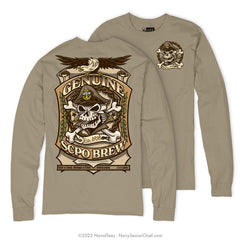 "SCPO Brew" Long Sleeve Tee | Khaki