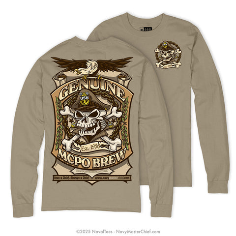 "MCPO Brew" Long Sleeve Tee | Khaki