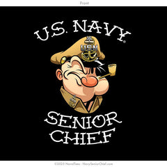 "SCPO Popeye Tattoos" Long Sleeve Tee | Black