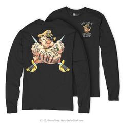 "SCPO Popeye Tattoos" Long Sleeve Tee | Black