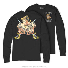 "MCPO Popeye Tattoos" Long Sleeve Tee | Black