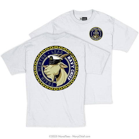 "Train Mentor Lead - Goat" Tee | White