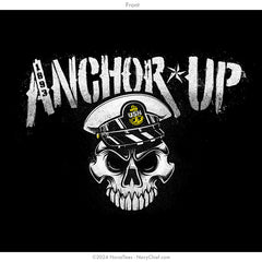 "Anchor Up Skull" Hooded Sweatshirt | Black