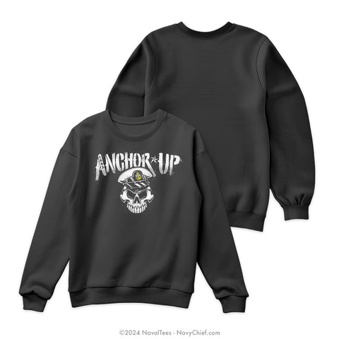 "Anchor Up" Crewneck Sweatshirt | Black