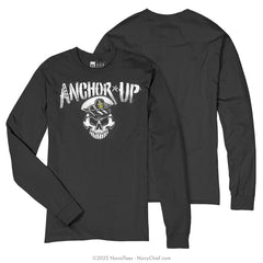 "Anchor Up Skull" Long Sleeve Tee | Black
