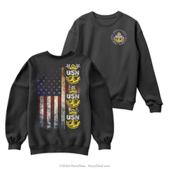 "Chief Flag" Crewneck Sweatshirt | Black