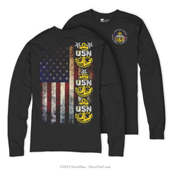 "Chief Flag" Long Sleeve Tee | Black