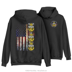 "Chief Flag" Hooded Sweatshirt | Black