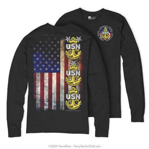 SCPO "Chief Flag" Long Sleeve Tee | Black