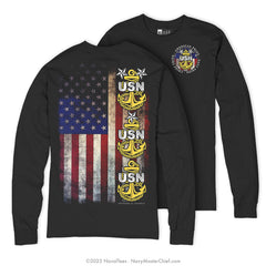 "Chief Flag" Long Sleeve Tee | Black