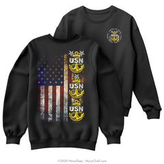 "Chief Flag" Crewneck Sweatshirt | Black