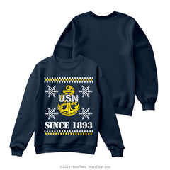 "Since 1893" Ugly Christmas Sweatshirt | Navy