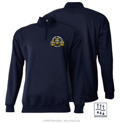 "Train Mentor Lead" Moisture Wicking 1/4 Zip Sweatshirt - Navy