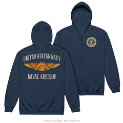 SCPO "Naval Aircrew" Zippered Hoodie | Navy