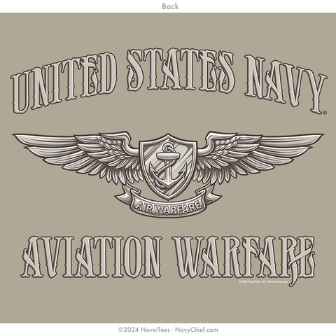 CPO "Enlisted Aviation Warfare" Long Sleeve Tee | Khaki