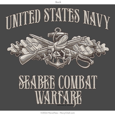 MCPO "Seabee Combat Warfare" Zippered Hoodie | Dark Heather