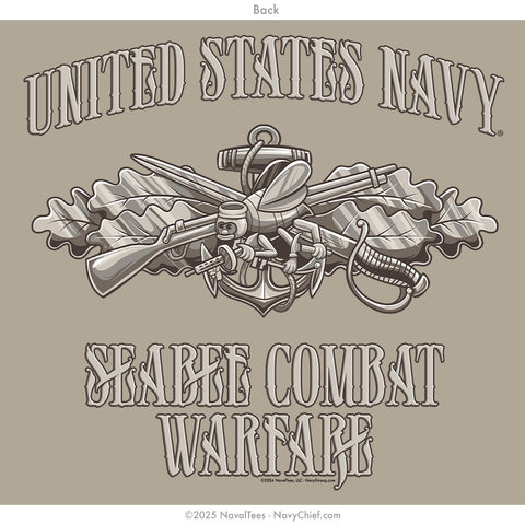 SCPO "Seabee Combat Warfare" Long Sleeve Tee | Khaki