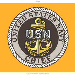 "Anchor Emblem" Tee | Left Chest | Gold