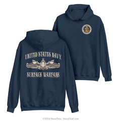 SCPO "Enlisted Surface Warfare" Hooded Sweatshirt | Navy