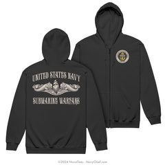 CPO "Submarine Warfare" Zippered Hoodie | Black