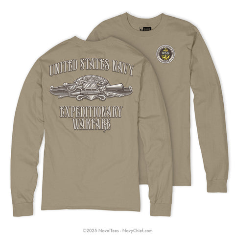 CPO "Expeditionary Warfare" Long Sleeve Tee | Khaki