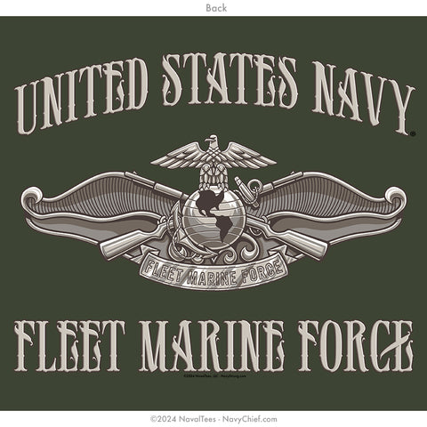 CPO "Fleet Marine Force" Long Sleeve Tee | Mil Green