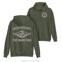 SCPO "Fleet Marine Force" Hooded Sweatshirt | Military Green