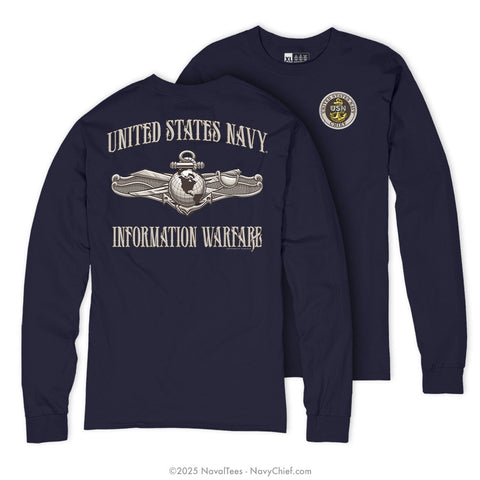 CPO "Information Warfare" Long Sleeve Tee | Navy