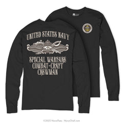 CPO "Special Warfare Combat Crewmen" Long Sleeve Tee | Black