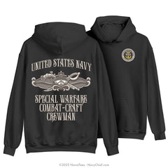 MCPO "Special Warfare Combat Crewman" Hooded Sweatshirt | Black