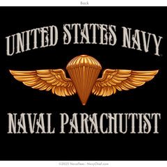 CPO "Naval Parachutist" Long Sleeve Tee | Black