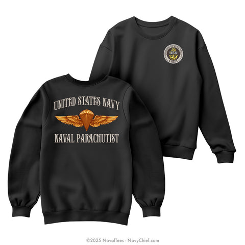 CPO "Naval Parachutist" Sweatshirt | Black