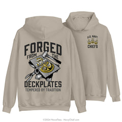 "Forged Anchor" Hooded Sweatshirt | Khaki