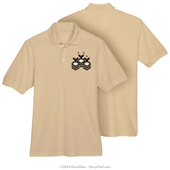 "CPO Chevrons" Performance Polo | Khaki