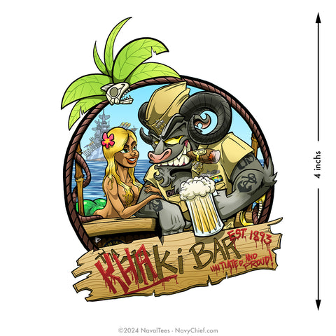 "Khaki Bar" | 4 inch Vinyl Decal