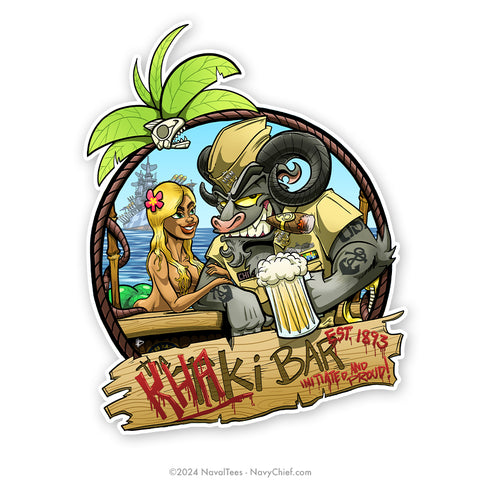 "Khaki Bar" | 4 inch Vinyl Decal