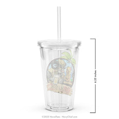 "Khaki Bar" - 16oz Clear Plastic Tumbler