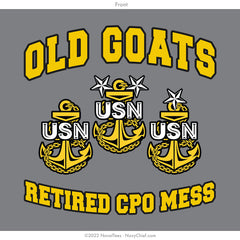 "Old Goats Rock" Zippered Hooded Sweatshirt - Grey