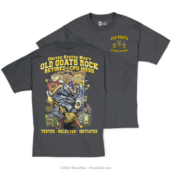 "Old Goats Retired CPO Mess" Tee - Charcoal