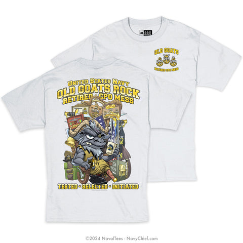 "Old Goats Retired CPO Mess" Tee | White