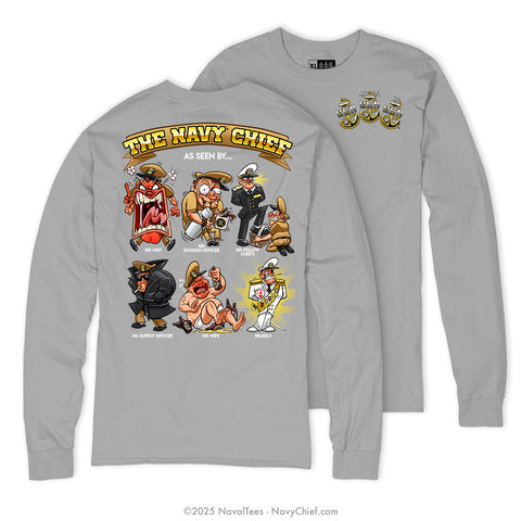 "As seen by..." Long Sleeve Tee | Grey