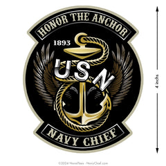 "Honor The Anchor" - 4 inch Vinyl Decal