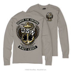 "Honor the Anchor" Long Sleeve Tee | Khaki