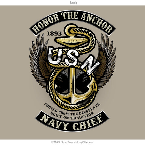 "Honor the Anchor" Long Sleeve Tee | Khaki